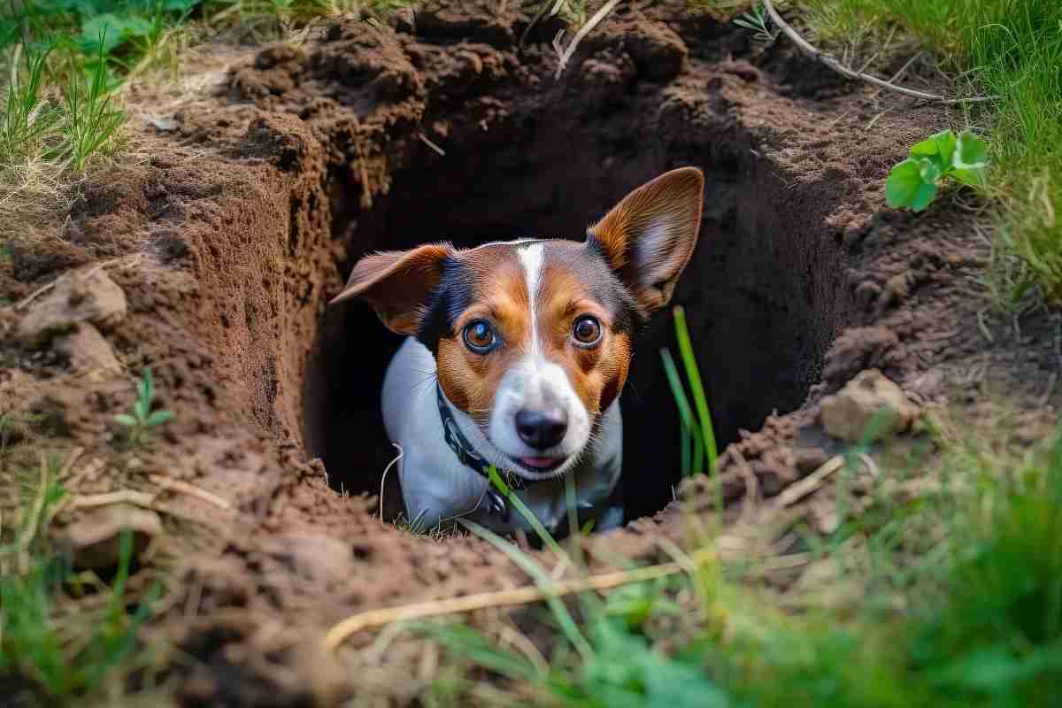 Il cane scava buche in giardino: perché lo fa e come intervenire